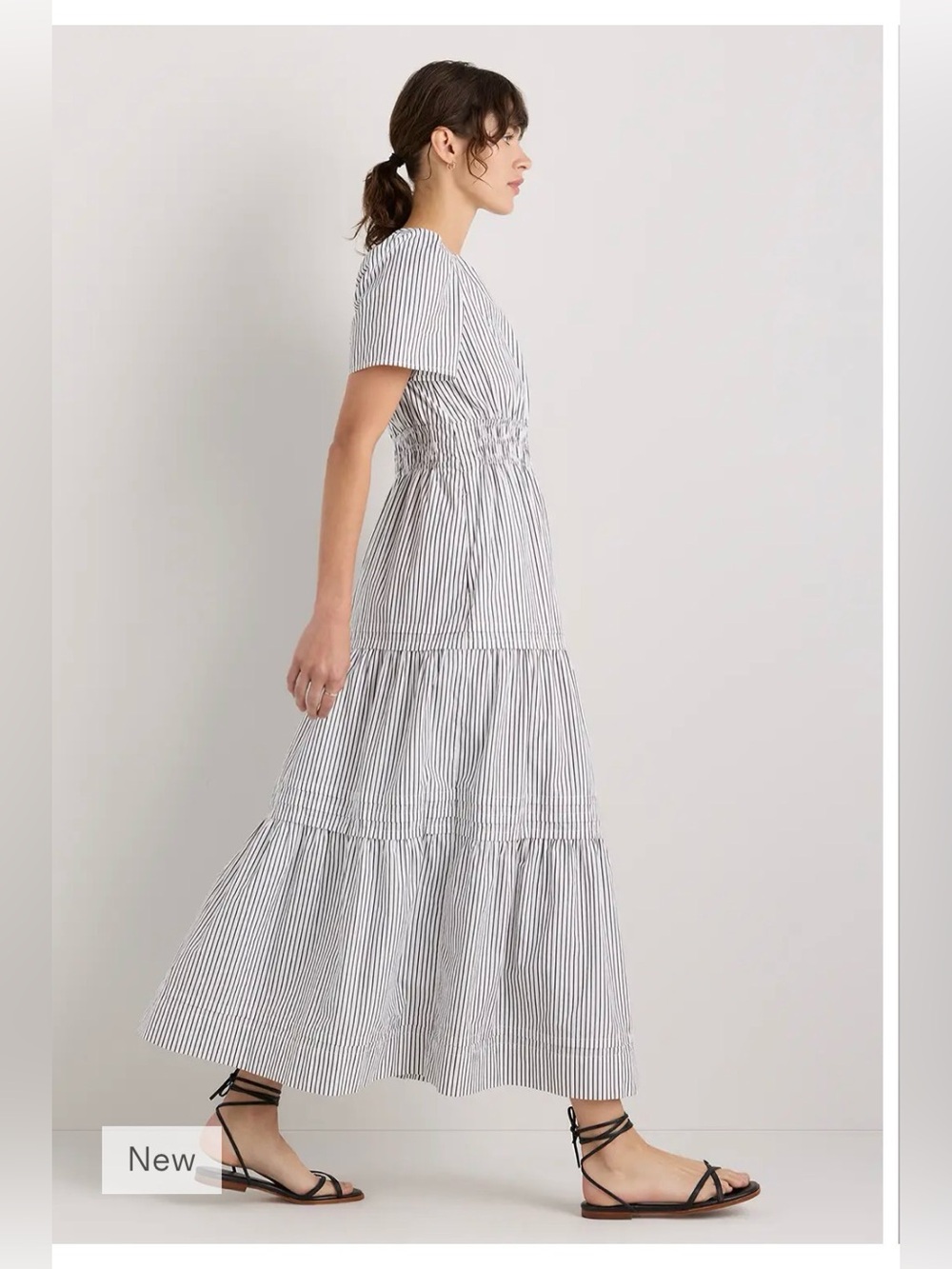Quince Striped Tiered Maxi Dress - Picture 8 of 16